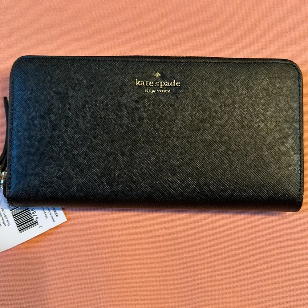 New Kate Spade ♠️ Leather Wallet. Black.